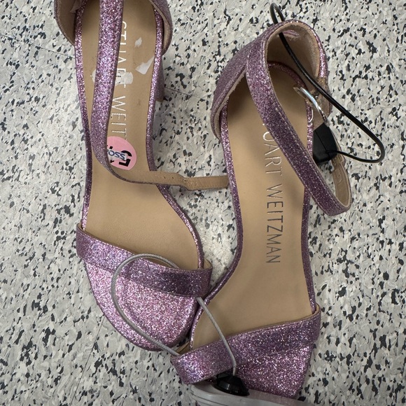 Stuart Weitzman Shoes - Stuart Weitzman Pink Glitter Women's Heels- just purchased tags still on!